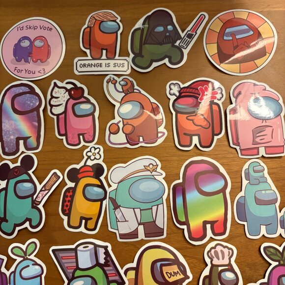 Among Us Imposters Sus 50 PCS Waterproof Vinyl Stickers (SKU: 57ST) - Picture 6 of 7
